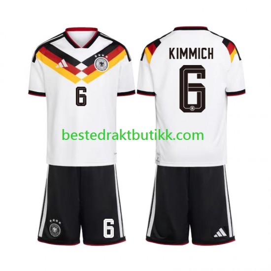 Fotballdrakter Tyskland Joshua Kimmich 6 Hjemmedraktsett Fotball-VM 2026 Kortermet til Barn