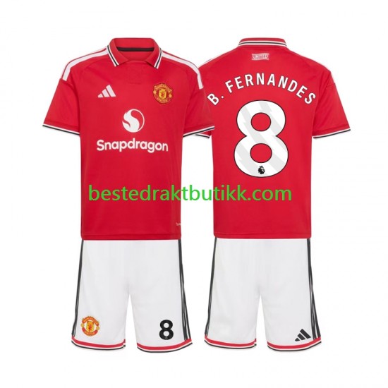 Fotballdrakter Manchester United Bruno Fernandes 8 Hjemmedraktsett 2026-2027 Kortermet til Barn