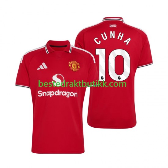 Fotballdrakter Manchester United Matheus Cunha 10 Hjemmedraktsett 2026-2027 Kortermet til Herre