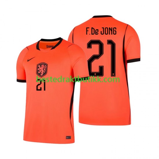 Fotballdrakter Nederland Frenkie de Jong 21 Hjemmedraktsett Fotball-VM 2026 Kortermet til Herre