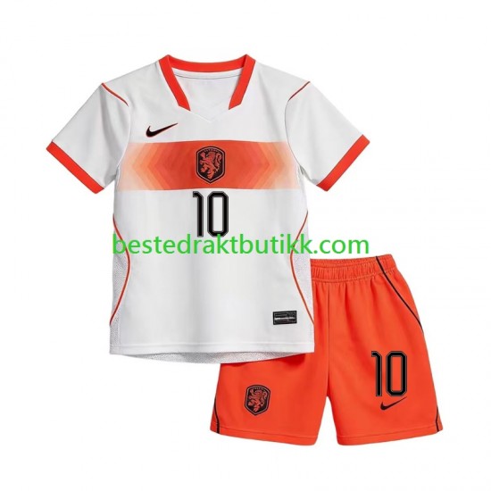 Fotballdrakter Nederland Memphis Depay 10 Bortedraktsett Fotball-VM 2026 Kortermet til Barn