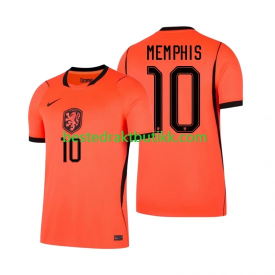 Fotballdrakter Nederland Memphis Depay 10 Hjemmedraktsett Fotball-VM 2026 Kortermet til Herre