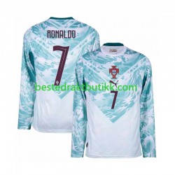 Fotballdrakter Portugal Cristiano Ronaldo 7 Bortedraktsett Fotball-VM 2026 Langermet til Herre