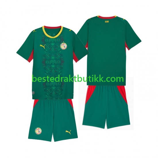 Fotballdrakter Senegal Bortedraktsett 2026 2027 Kortermet til Barn