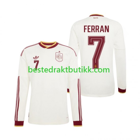 Fotballdrakter Spania Ferran Torres 7 Bortedraktsett Fotball-VM 2026 Langermet til Herre
