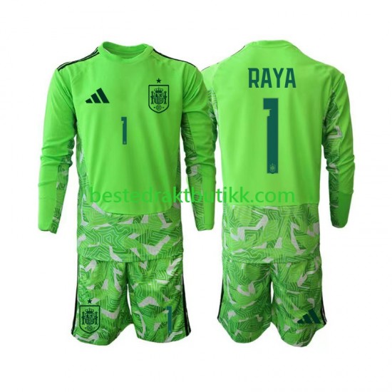 Fotballdrakter Spania David Raya 1 6th Green color Keeper Fotball-VM 2026 Langermet til Barn