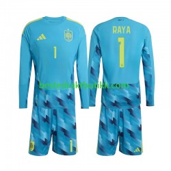 Fotballdrakter Spania David Raya 1 Keeper Hjemmedraktsett Fotball-VM 2026 Langermet til Barn