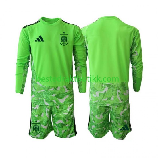 Fotballdrakter Spania 6th Green color Keeper Fotball-VM 2026 Langermet til Barn