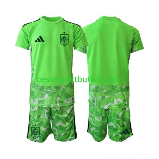 Fotballdrakter Spania 6th Green color Keeper Fotball-VM 2026 Kortermet til Barn