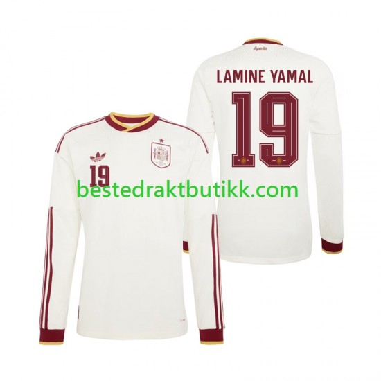 Fotballdrakter Spania Lamine Yamal 19 Bortedraktsett Fotball-VM 2026 Langermet til Herre