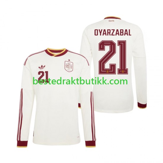 Fotballdrakter Spania Mikel Oyarzabal 21 Bortedraktsett Fotball-VM 2026 Langermet til Herre