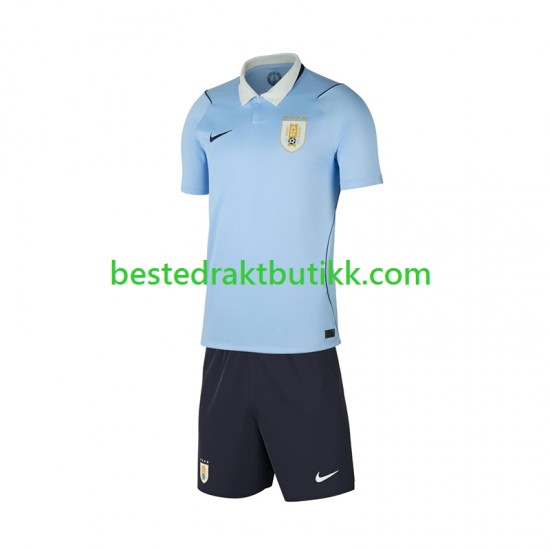 Fotballdrakter Uruguay Hjemmedraktsett Fotball-VM 2026 Kortermet til Barn