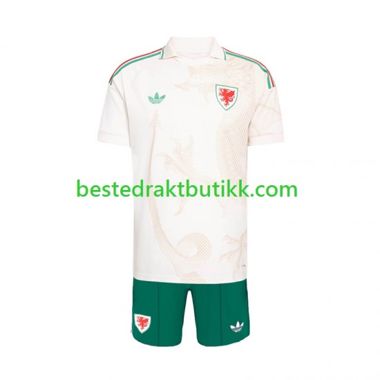 Fotballdrakter Wales Bortedraktsett Fotball-VM 2026 Kortermet til Barn