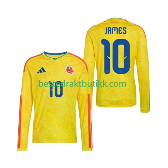 Fotballdrakter Colombia James Rodriguez 10 Hjemmedraktsett Fotball-VM 2026 Langermet til Herre
