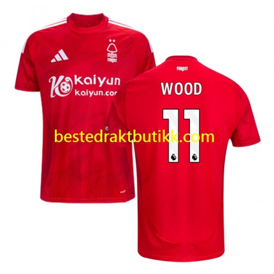 Fotballdrakter Nottingham Forest Chris Wood 11 Hjemmedraktsett 2024-2025 Kortermet til Herre