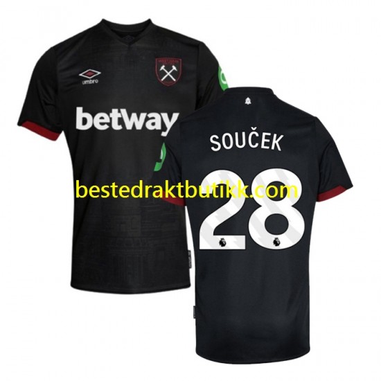 Fotballdrakter West Ham United SOUCEK 28 Bortedraktsett 2024-2025 Kortermet til Herre