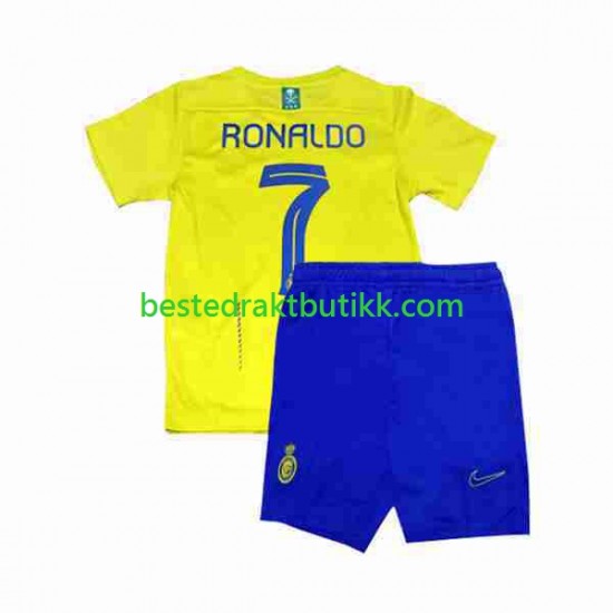 Fotballdrakter Al-Nassr Ronaldo 7 Hjemmedraktsett 2023-2024 Kortermet til Barn