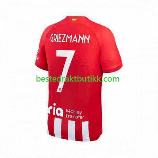 Fotballdrakter Atlético Madrid 2 Antoine Griezmann 7 Hjemmedraktsett 2023-2024 Kortermet til Herre