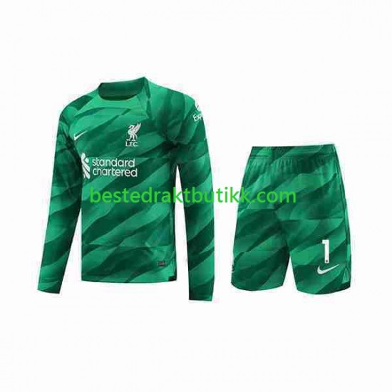 Fotballdrakter Liverpool A.Becker 1 Keeper Hjemmedraktsett 2023-2024 Langermet til Barn