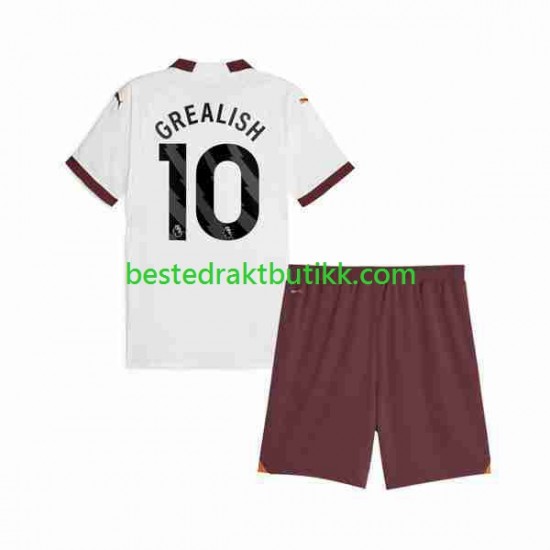 Fotballdrakter Manchester City Jack Grealish 10 Bortedraktsett 2023-2024 Kortermet til Barn