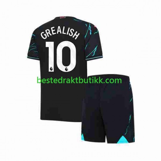 Fotballdrakter Manchester City Jack Grealish 10 Tredjedraktsett 2023-2024 Kortermet til Barn