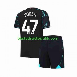 Fotballdrakter Manchester City Phil Foden 47 Tredjedraktsett 2023-2024 Kortermet til Barn