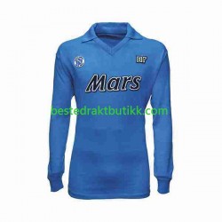 Fotballdrakter Napoli 1989 1990 Retro Hjemmedraktsett Langermet til Herre