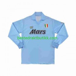 Fotballdrakter Napoli 1990 1991 Retro Hjemmedraktsett Langermet til Herre