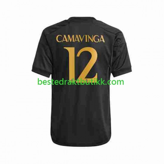 Fotballdrakter Real Madrid Eduardo Camavinga 12 Tredjedraktsett 2023-2024 Kortermet til Herre
