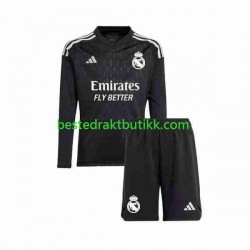 Fotballdrakter Real Madrid Keeper Bortedraktsett 2023-2024 Langermet til Barn