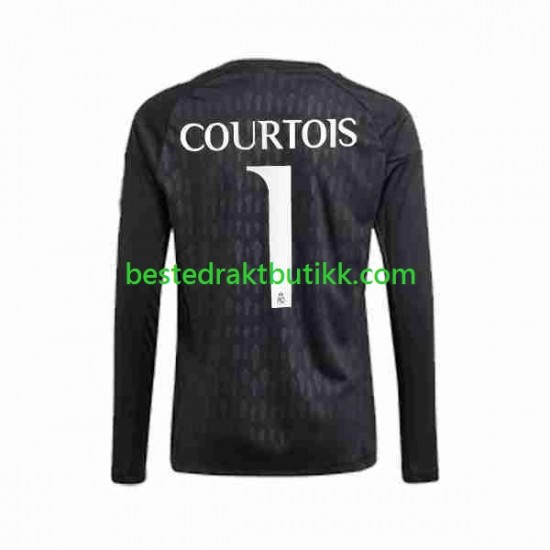 Fotballdrakter Real Madrid Thibaut Courtois 1 Keeper Bortedraktsett 2023-2024 Langermet til Herre