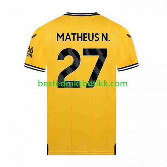 Fotballdrakter Wolverhampton Wanderers Matheus Nunes 27 Hjemmedraktsett 2023-2024 Kortermet til Herre