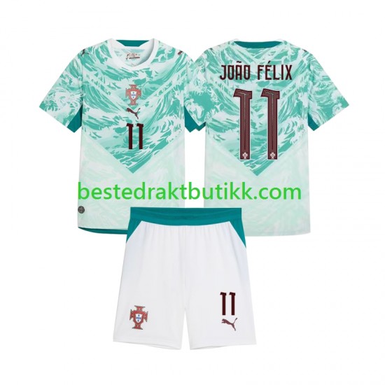 Fotballdrakter Portugal Joao Felix 11 Bortedraktsett 2026 2027 Kortermet til Barn