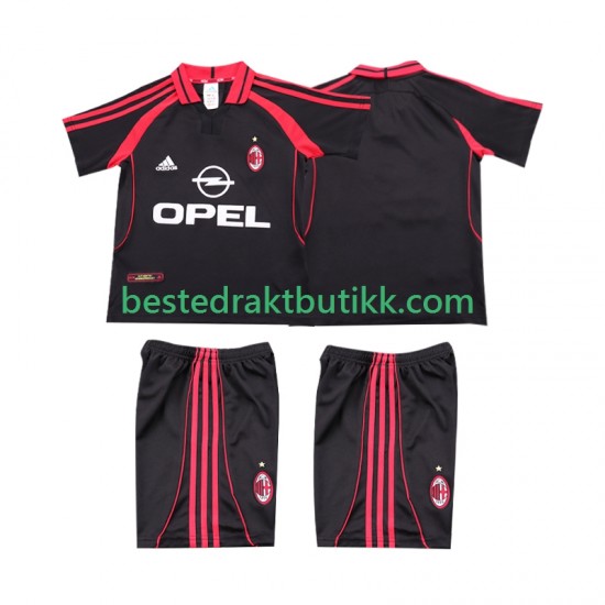 Fotballdrakter AC Milan 2000 2001 Retro Tredjedraktsett Kortermet til Barn