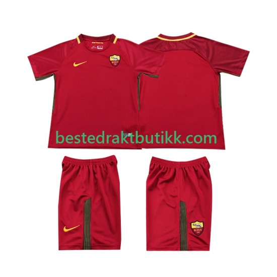 Fotballdrakter AS Roma 2017-2018 Retro Hjemmedraktsett Kortermet til Barn
