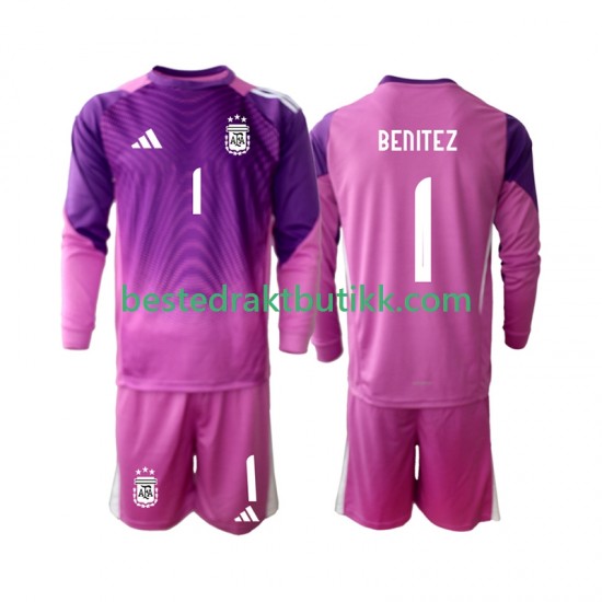 Fotballdrakter Argentina Walter Daniel Benitez 1 Keeper Hjemmedraktsett 2025 Langermet til Barn