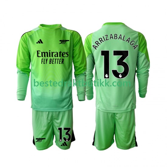 Fotballdrakter Arsenal Kepa Arrizabalaga 13 Keeper Bortedraktsett 2025-2026 Langermet til Barn