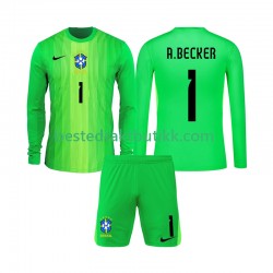 Fotballdrakter Brasil Alisson Becker 1 Keeper Hjemmedraktsett 2026 Langermet til Barn