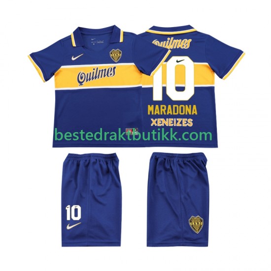 Fotballdrakter CA Boca Juniors MARADONA 10 1996 1997 Retro Hjemmedraktsett Kortermet til Barn