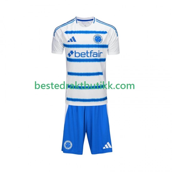 Fotballdrakter Cruzeiro Bortedraktsett 2025-2026 Kortermet til Barn