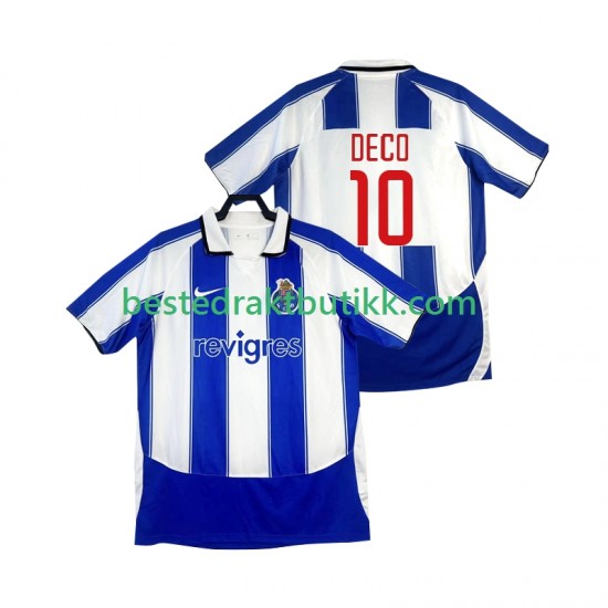 Fotballdrakter FC Porto DECO 10 2003 Retro Hjemmedraktsett 2004 Kortermet til Herre