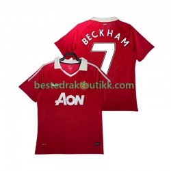 Fotballdrakter Manchester United BECKHAM 7 Retro Hjemmedraktsett 2011 2010 Kortermet til Herre
