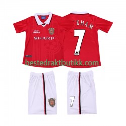 Fotballdrakter Manchester United BECKHAM 7 2000 Retro Hjemmedraktsett 1999 Kortermet til Barn
