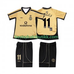 Manchester United GIGGS 11 Anniversary Football Shirt 2001 2002 Tredjedraktsett Kortermet til Barn