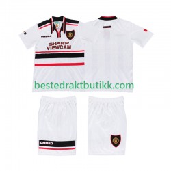 Fotballdrakter Manchester United 1998 Retro Bortedraktsett Kortermet til Barn