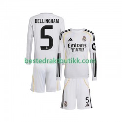 Fotballdrakter Real Madrid Jude Bellingham 5 Hjemmedraktsett 2025-2026 Langermet til Barn