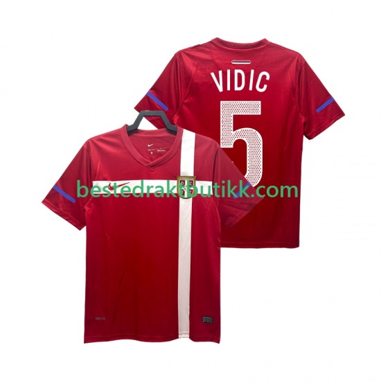 Fotballdrakter Serbia VIDIC 5 Retro Hjemmedraktsett 2010 Kortermet til Herre