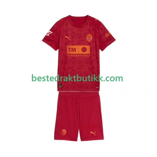 Fotballdrakter Valencia CF Bortedraktsett 2025-2026 Kortermet til Barn