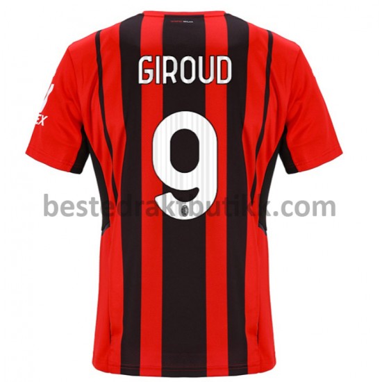 Fotballdrakter AC Milan Olivier Giroud 9 Hjemmedraktsett 2021-2022 til Herre