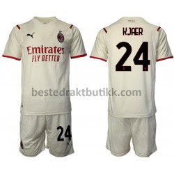 Fotballdrakter AC Milan Simon Kjaer 24 Bortedraktsett 2021-2022 til Barn
